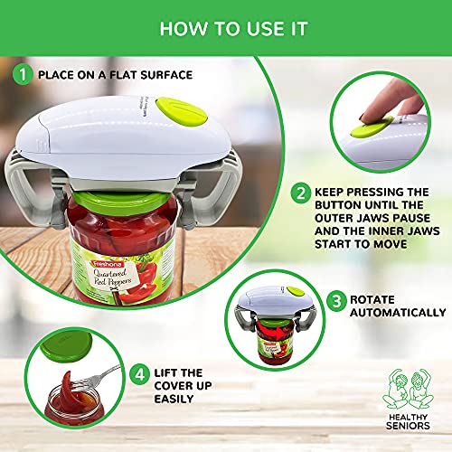 Healthy Seniors Electric Jar Opener For Seniors With Arthritis, Weak Or Rheumatoid Hands #TOP2