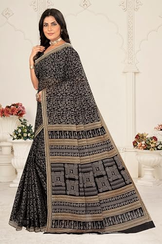 Image of TAMAIRA FASHION Mulmul Pure Cotton Saree For Woman Warli Printed |Office Wear Daily Wear Sarees For Women Without Blouse Piece(Available in 16 Colours)