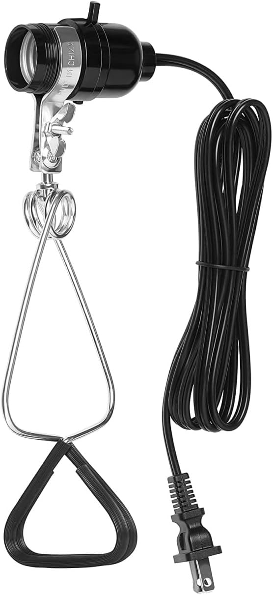 Simple Deluxe E26 Clamp Light Socket, Suit for Max 150 Watt Lamp with 18/2-Gauge 6 Feet Cord, 1 Pack