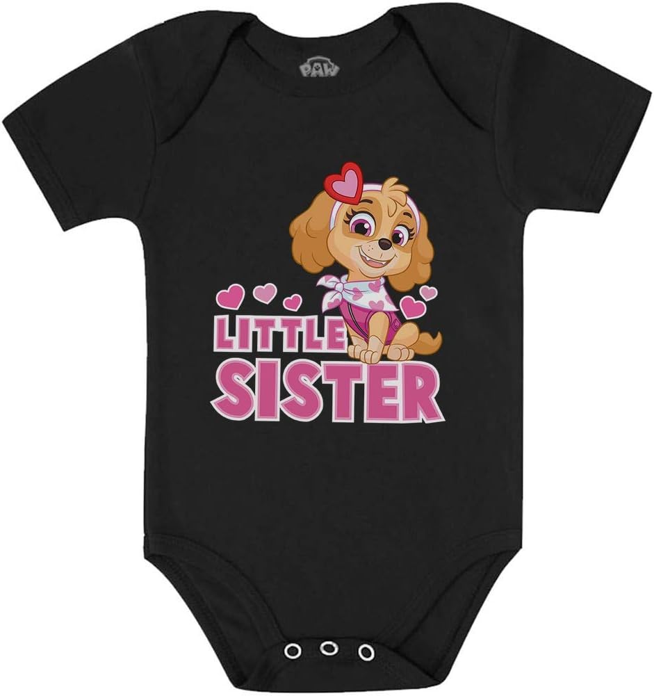 Paw Patrol Skye Little Sister Bodysuit - Newborn Baby Girl Outfit - Infant Sibling Gift or Coming Home Look