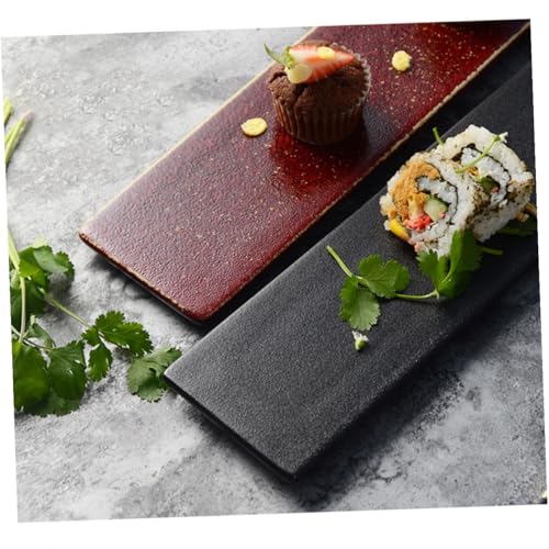 Plato rectangular de cerámica ARTIBETTER para sushi miniatura 4