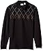 Haggar Men's Long Sleeve Double Jacquard Knit Polo