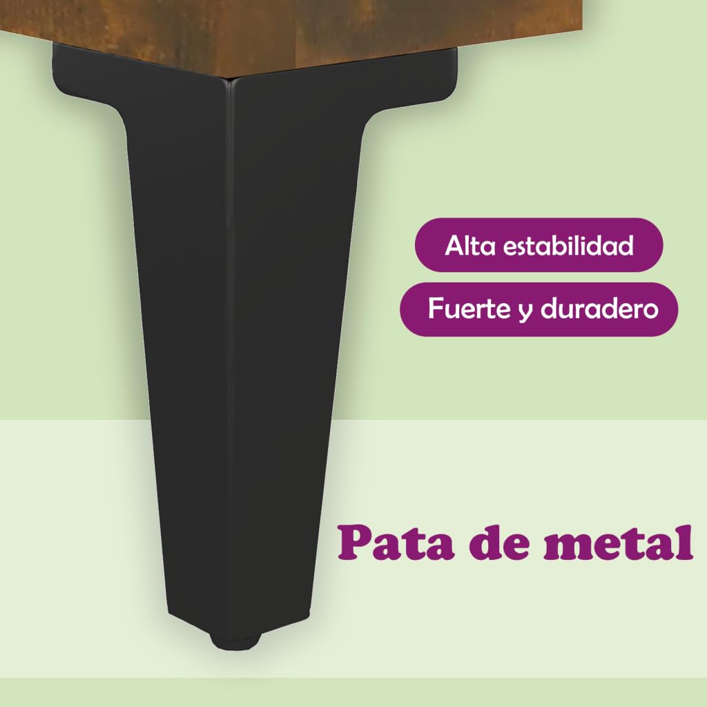 vidaXL Escritorio Mesa Ordenador Estudio Oficina Muebles Despacho Almacenamiento Estantería Hogar Madera Contrachapada Roble Ahumado