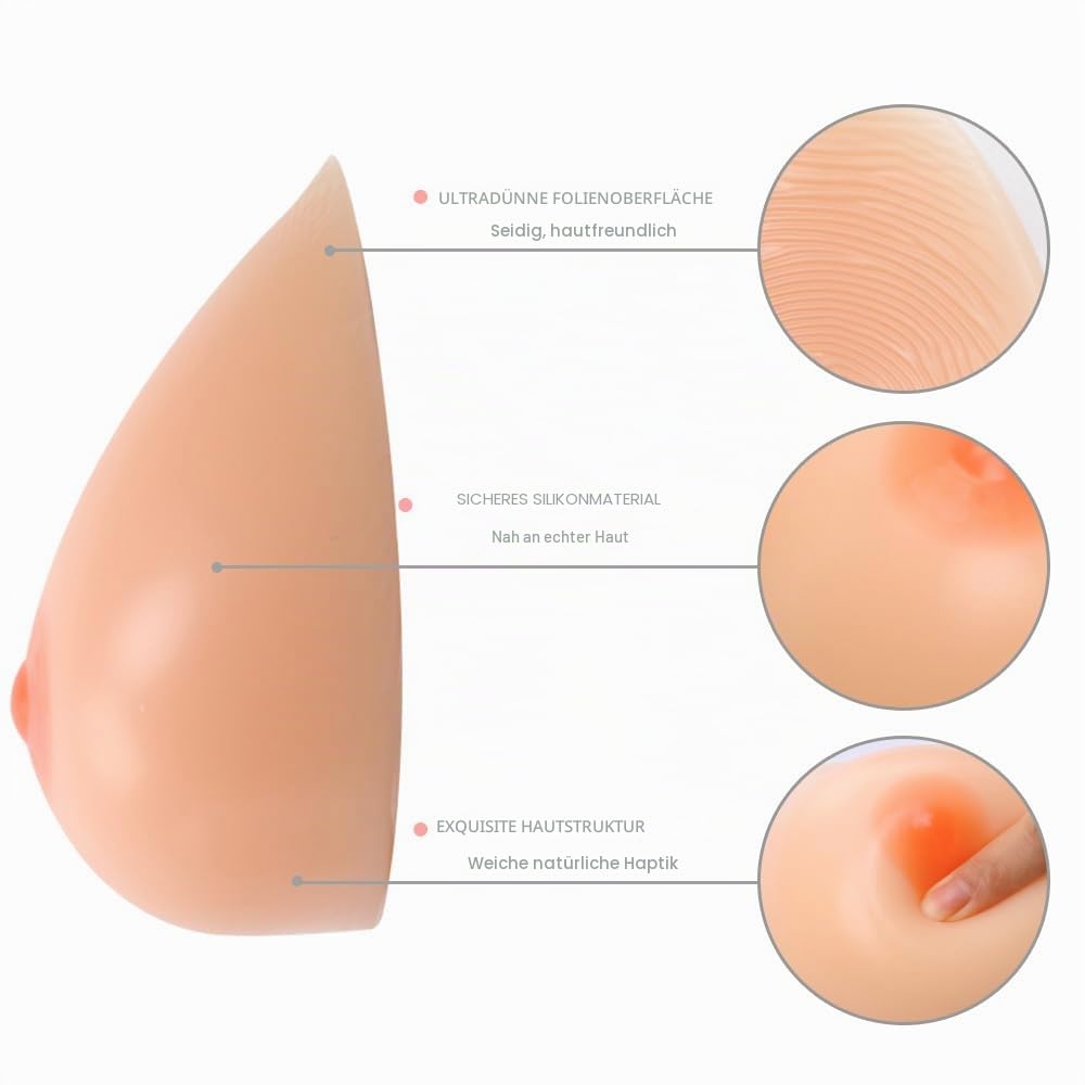 Ein Paar Silikon Brust Formt Fake Boobs für Crossdresser Transgender Mastektomie Prothese Cosplay GG Cup 2200g/Paar