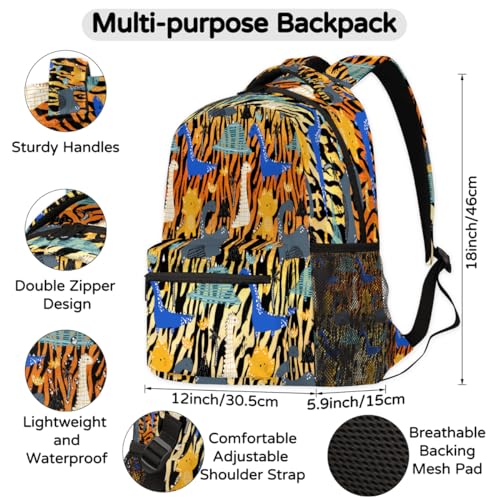 Sac à dos d'école Dinosa grand volume avec compartiment ordinateur portable - 2