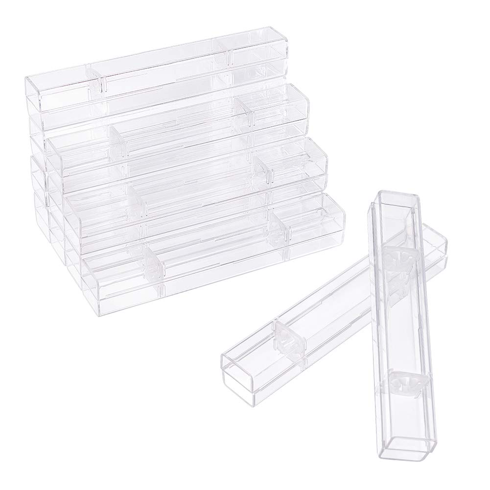 NBEADS Estuche de Plástico para Bolígrafos 12pcs, Caja de Lápiz Transparente Caja de Almacenamiento de Lápiz Transparente para Oficina de Escuela