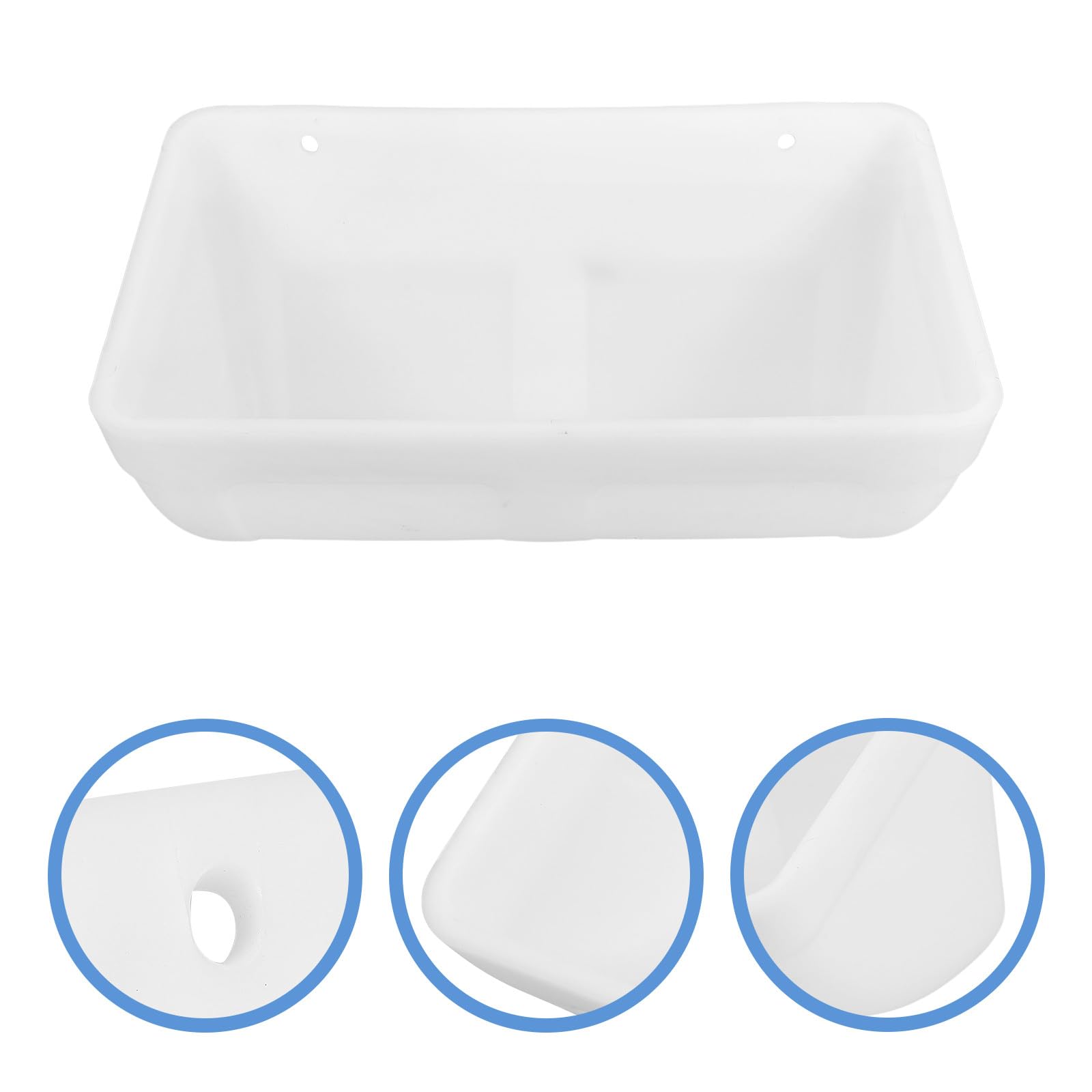 Veemoon Mangeoire Automatique à Volaille en PP Blanc, Grosse Capacité et Légère, pour L'alimentation des Poulets, Lot de 2 Sets de Sets de Pièces pour Poulailler