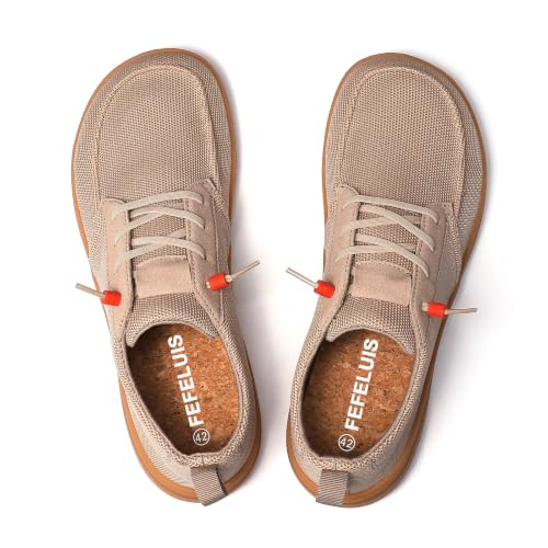 Image of Men's Barefoot Wide Toe Box Shoes - Minimalist Barefoot Shoes with Zero Drop Sole Extra Wide Slip on Walking Shoes for Men
