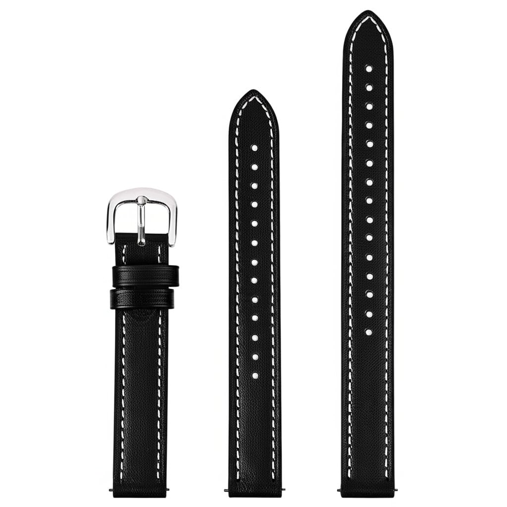 C2D JOY Leather Straps Compatible with Lily 2 (Active) Watch Replacement Watchband -Black