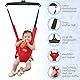 MOAS SHOP® Türhopser Baby: Türschaukel Baby, Baby Hopser, Alter 4-24 Monate, Max Kapazität 13kg, Ergonomischer Sitz mit Gurt, Höhenverstellbar, Türrahmen Schaukel, Stahlanker, Abwischbar | Rot |