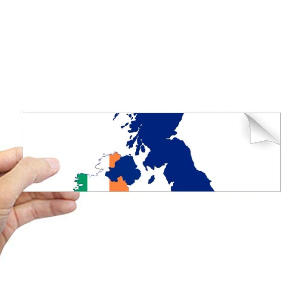 Adhesivo de mapa británico y bandera de Irlanda rectangular para decorar sin dañar superficies 4