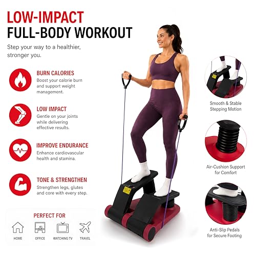 Image of Air Stepper Machine with Resistance Bands