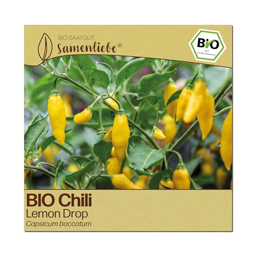 Samenliebe BIO Chili Samen | südamerikanische Lemon Drop - zitronig scharf & gelb - samenfestes BIO Saatgut