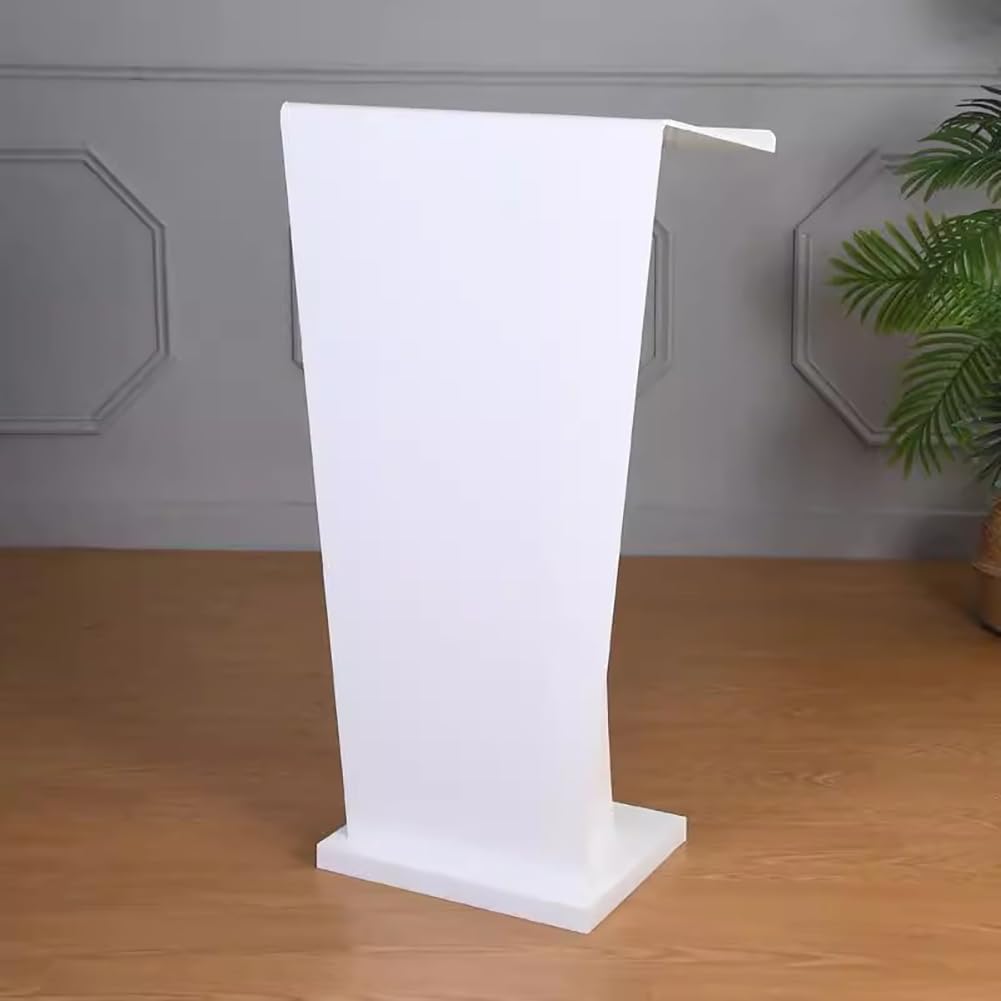 Podium en acrylique transparent avec 2 niveaux d'espace de rangement pour salle de classe, église, restaurant, séminaire et événements scolaires