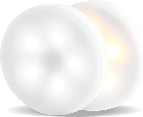 DAZZY DOT Luces de empuje magnéticas luces de disco recargable luces táctiles regulables que se pegan luz de grifo fina para armario del hogar luz