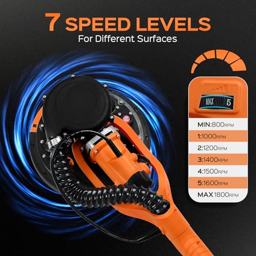 KUPERIA 8.5 Amp Drywall Sander with Grid Sandpaper