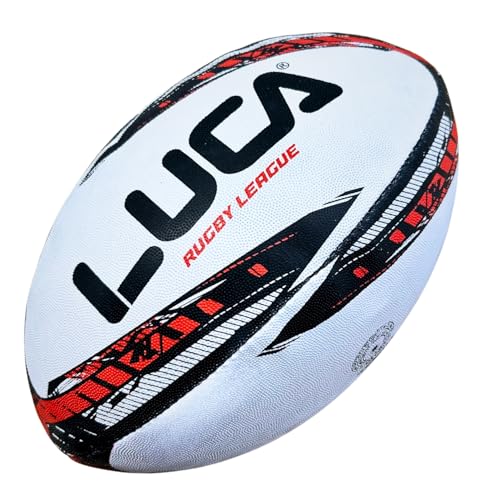 LUCA League Rugby Ball Size 5 Professional Training Ball for Adults, Durable Grip Synthetic Rubber, Outdoor Match & Practice Ball