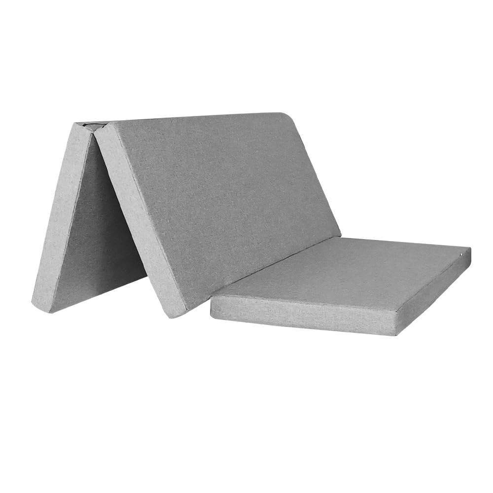 Colchón Plegable con Viscoelástica para Renault Trafic, Opel Vivaro y Nissan Primastar (2002-2014) - Combi/Passenger/Spaceclass -155x190x8 cm Color Gris