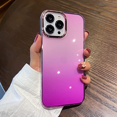 Coque iPhone 11 Pro pailletée transparente au dégradé violet chic