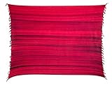 sarong binden rock Handarbeit Ciffre Sarong Pareo Strandtuch Wickelrock Schal Loop Blickdicht Streifen Rot Schlicht