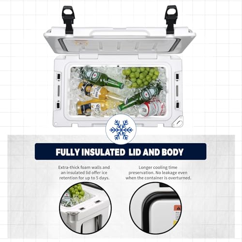 Image of EchoSmile 25 /30 /35 /40 /60 /75 Quart Rotomolded Cooler, Built to Stand up to The Rigors of The Journey