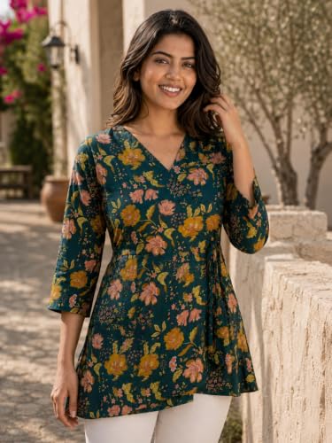 Image of feranoid Women Cotton Angrakha Kurti