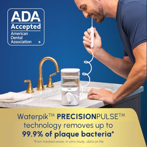 Image of Waterpik Promax Water Flosser with SmartAdvance Mode for Daily Gum Health and Cleaning Teeth, Braces, Implants, ADA Accepted, Small Quiet Design, Electric Flosser with 10 Settings, 5 Tips, WF-23