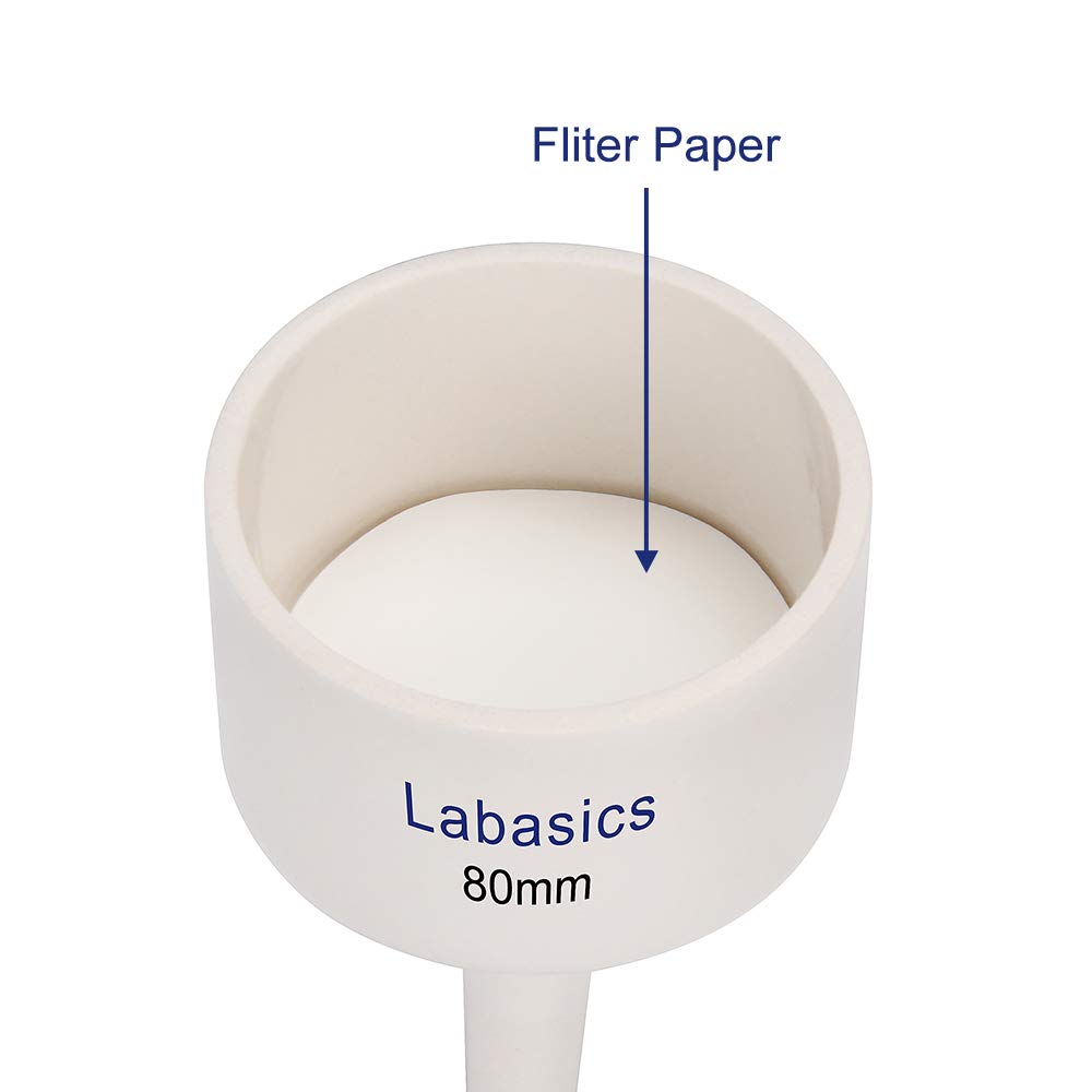 Labasics Imbuto Buchner in Porcellana 80 mm, Imbuto per Filtro in Porcellana Buchner OD 8 cm ID 7,1 cm per Laboratorio