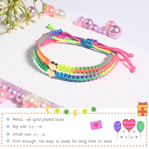 Image of First Day Of Kindergarten Pre K School Mommy And Me Bracelets Gifts, Back To School String Matching Bracelet Set For Mom Daughter Son