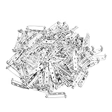 Winomo Verschluss für die Rückseite von Broschen und Ansteckern, 25 mm, sichere Anstecknadel, silberfarben, 100 Stück
