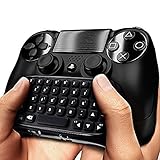 PS4 Controller Keyboard, Megadream Wireless Mini Gaming Online Message Chat Keypad Chatpad for Sony Playstation PS4, PS4 Slim, PS4 Pro Controller - Black