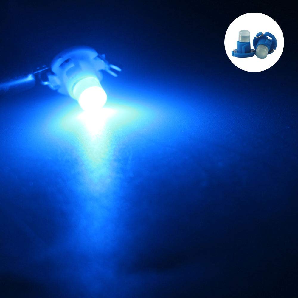 Qasim 10x T4.2 LED COB Lampadine 1SMD Bianco Per Auto Luce Cruscotto Strumento Tachimetro Pannello DC 12V - Foto 4