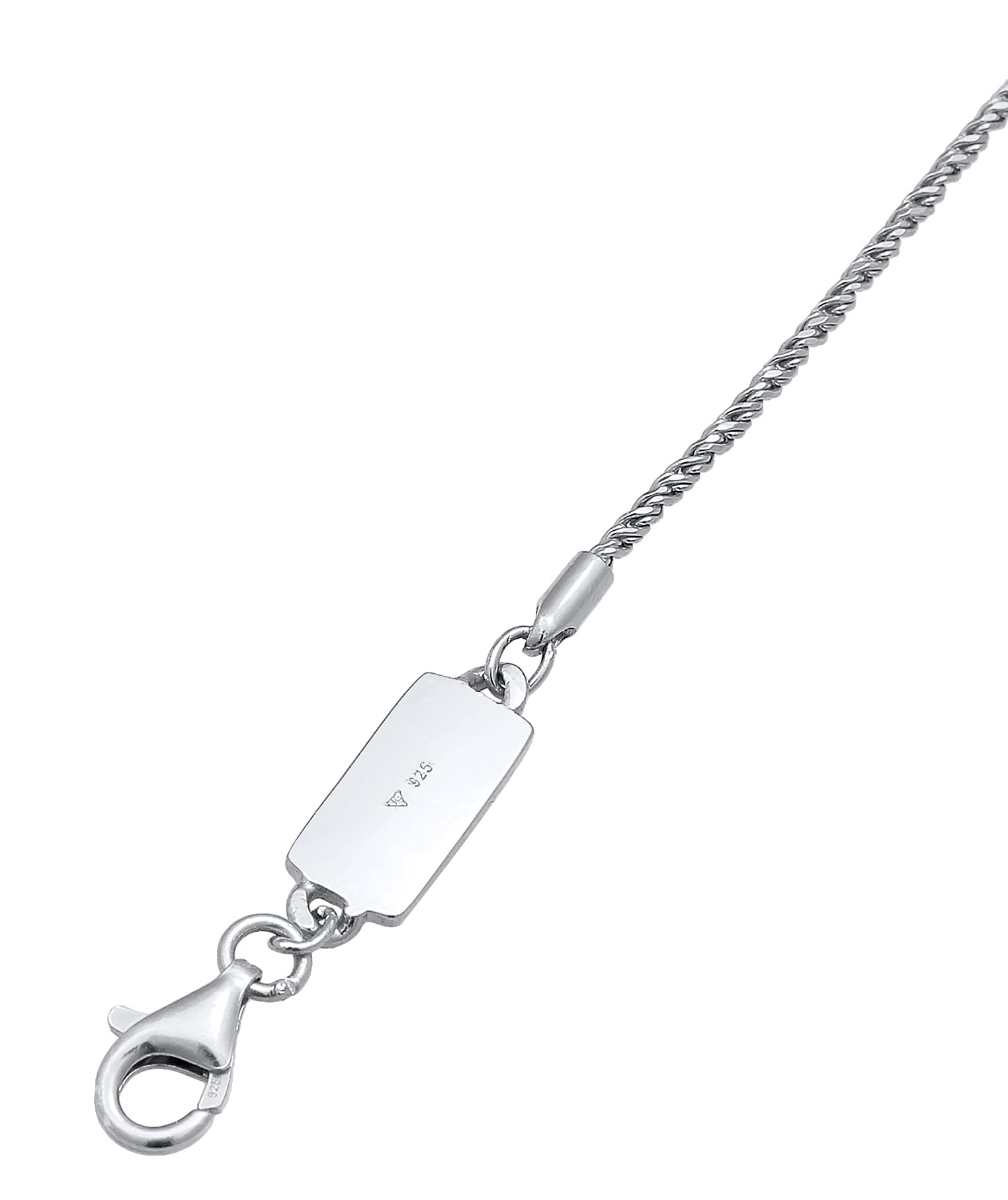 KUZZOI Pulsera de plata de Buda para hombre, pulsera de cordón hecha a mano (2 mm) de auténtica plata de ley maciza 925, pulsera torcida para hombre con cierre de langosta, 0208551021, 19 centímetros