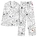 Halloween Pajama Sets for Women Printed Lapel Long Sleeve Button Shirts Pants Pajamas Fashion Home Sleepwear Suits