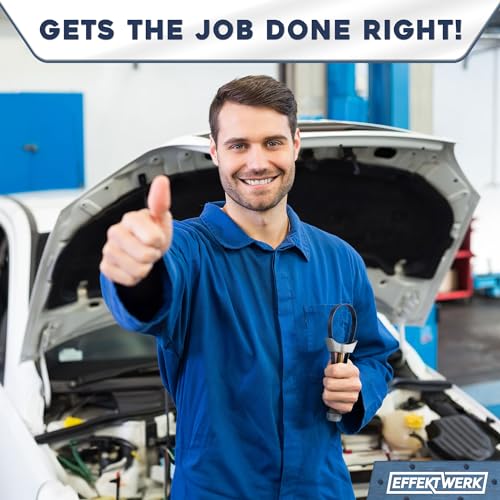 EFFEKTWERK Ölfilterschlüssel mit verstellbarem Riemen (65 mm – 110 mm), robustes Aluminium-Stahlband, universelles Werkzeug zum Entfernen des Filters für PKW und LKW