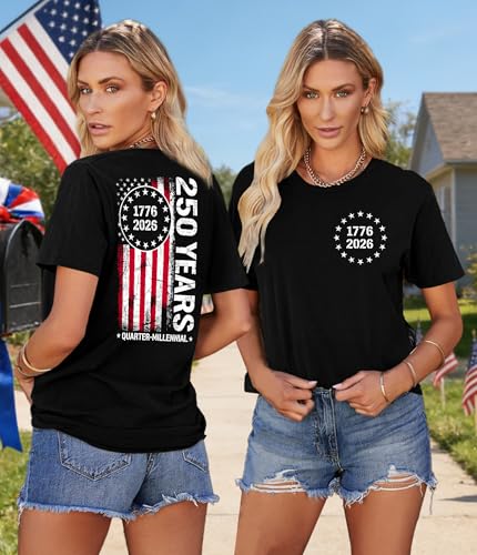 Image of Ithalt Women 4th of July Shirt Fourth of July Shirts USA Sequin Tshirt American Patriotic T-Shirt Stripes Tee Tops
