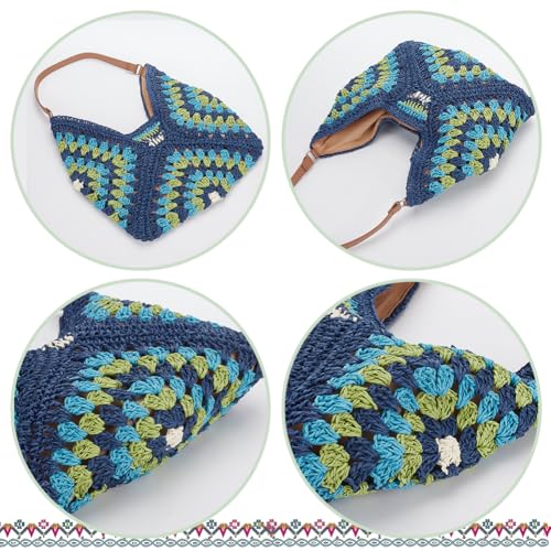Kit crochet debutant complet de sac bleu avec tutoriel pas à pas - 3