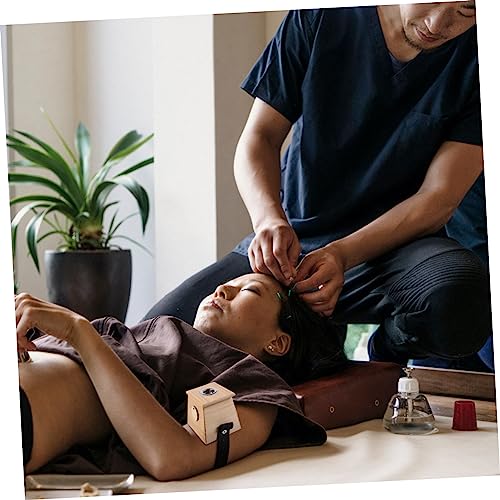 Caja portátil de moxibustión de bambú Ipetboom, herramienta de terapia para alivio del dolor articular, uso doméstico y salud del bazo y estómago miniatura 3