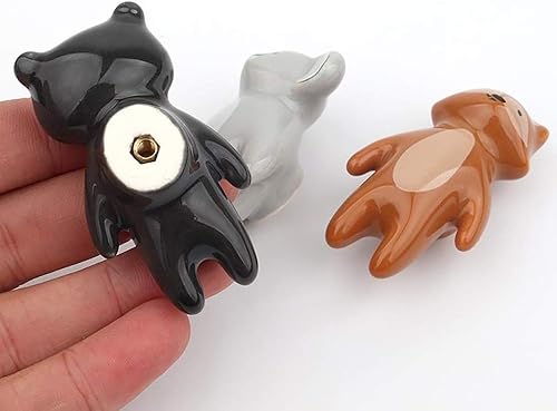 Miniatura 7 de 5 pomos de cerámica con diseño de animales para niños, puerta de habitación de los niños, armario de habitación de los niños, tiradores de armario