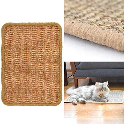 Tapete de arranhão para gatos Tehaux, tapete de arranhão antiderrapante para gatos e gatos de sisal