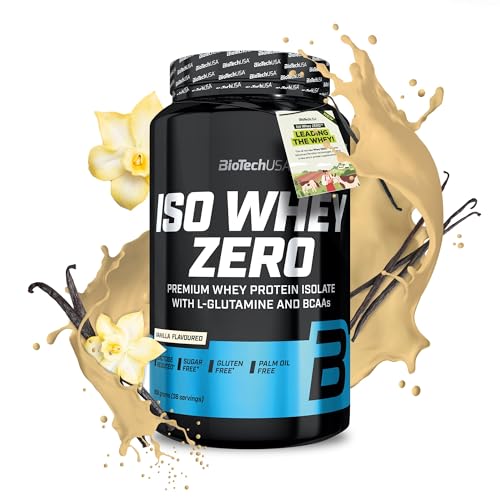 BioTechUSA Iso Whey Zero | Premium Whey Protein Isolate | Grass-Fed | Enzyme-Free | Sugar- and Gluten-free, 908 g, Vainilla