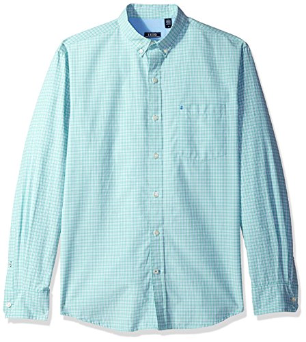 IZOD Men's Breeze Long Sleeve Button Down Plaid Shirt