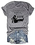 Womens in A World Full of Karens Be A Beth Shirts Beth Dutton Tv Show Short Sleeve Vintage Country Graphic Tee Tops Grey l