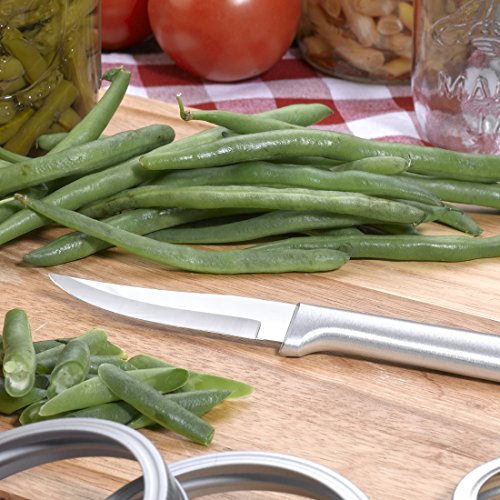 Rada Cutlery Paring Knife Set 3 Knives with Stainless Steel Blades and Brushed Aluminum Made in The USA, 7 1/8
