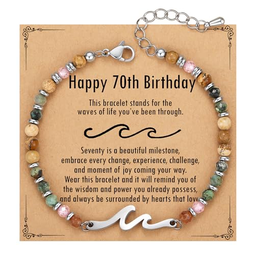 Image of TONY & SANDY Friend Gifts for Women, Unique Birthday Gifts for Women, Sister Gift from Sister, Wave Bracelet, Christmas Stocking Stuffers for Woman Female, Bestie Friendship Bracelets