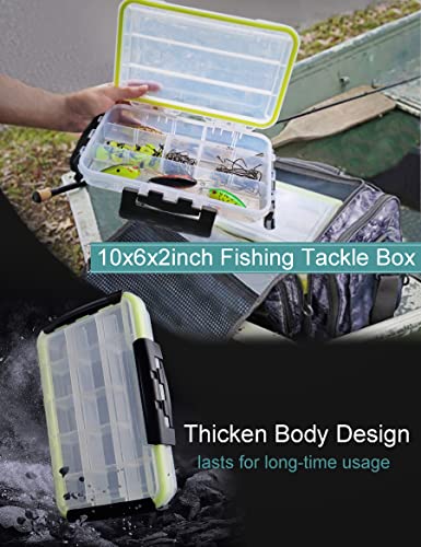 Avlcoaky Tackle Box Waterproof 3600 Tackle Tray Box For Kayaking Water Proof Container Case Watertight Tackle Boxes For Fishing Lures Storage #TOP1