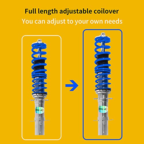 Adjustable Twin Tubes Suspension Compatible For Golf Mk4 99-05 / Jetta Mk4 99-04/ Audi A3 Mk1 Coil Spring(Set Of 4) #TOP2