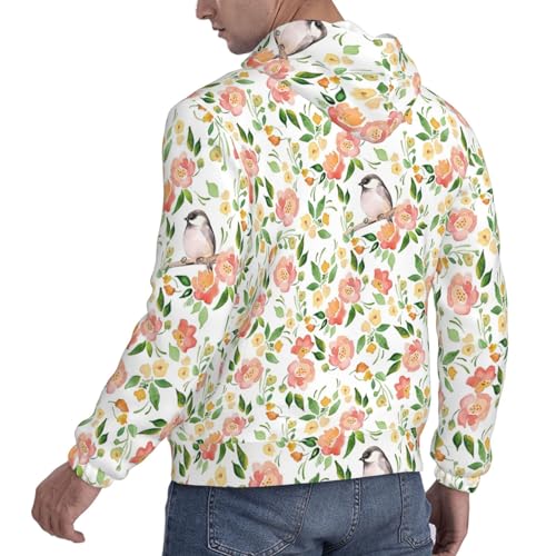 Sweat à capuche fleurs et oiseaux pour vos sorties décontractées