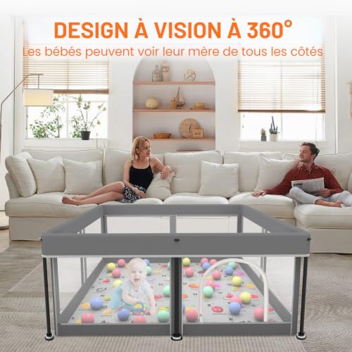 Parc de jeu pliable bébé pour sécuriser les tout-petits