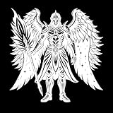 idée de tatouage de l'archange saint Michel Stickers muraux 42x42.1cm Amovible sans laisser de colle Blanc